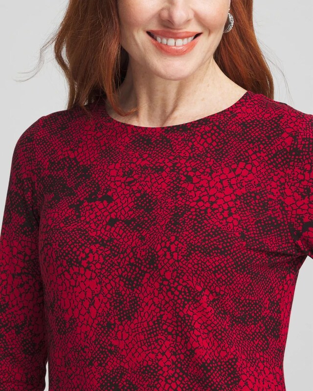 Touch of Cool Snake Print Layering Tee - image 4